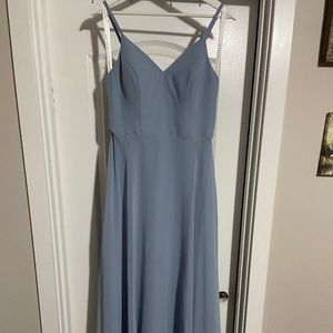 Azazie Nezuko Dusty Blue Dress